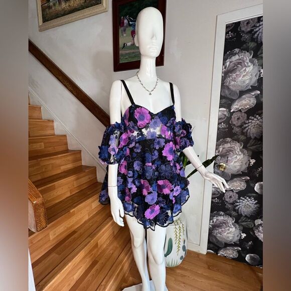 For Love & Lemons Prato Mini Dress / Size M - Picture 3 of 8